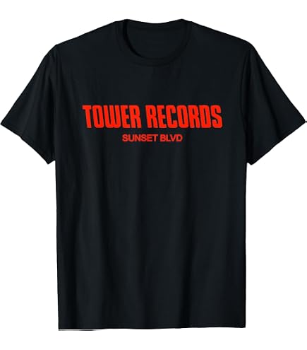 Amazon.com: Tower Records Tshirt - Defunct Record Store Logo - 100
