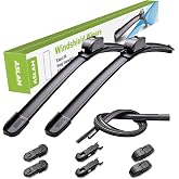 ASLAM 26 and 20 Inch Front Windshield Wipers(don't fit model y） | Streak-Free &amp; Quiet Durable Natural Rubber,Multifunctional Adapters, Refills Replaceable,Set of 2