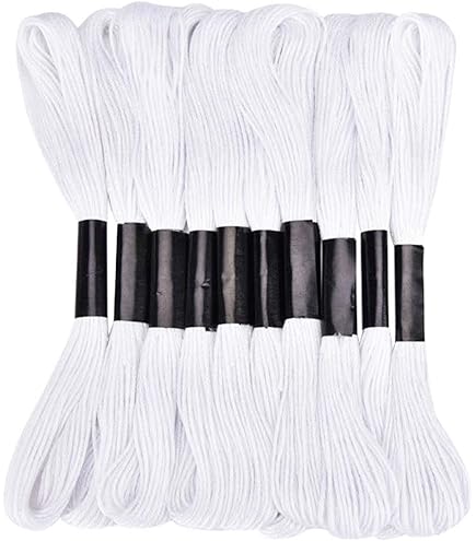 Lot de 6 écheveaux de fil à broder en bronze métallique pour bracelet d' amitié, fils de point de croix en polyester pour broderie à la main