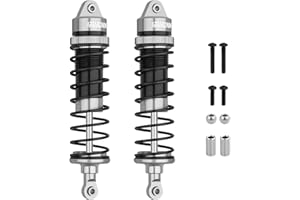 ARRAROWN 2PCS 1/10 RC Car Aluminum Front Shocks Update Parts Compatible with Arrma 1/10 Typhon 3S/2S Granite 4x4 Bigrock Senton Shock Absorber Assembled, Replacement of AR330550