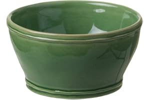 Casafina Stoneware Ceramic Dish Fontana Collection Soup Cereal Bowl, 6" (Forest Green)