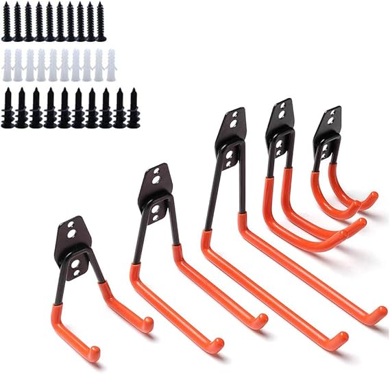 lifeasysoso Garagenhaken, robuste Wandhalterung, Stahl, Garage