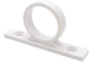 Dura Faucet DF-SA155-WT RV Shower Hose Guide Ring - Mounting Screws Included (White)