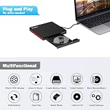 Rioddas USB 3.0 External CD DVD Drive RW Burner Slim Portable for Laptop PC Mac view 4