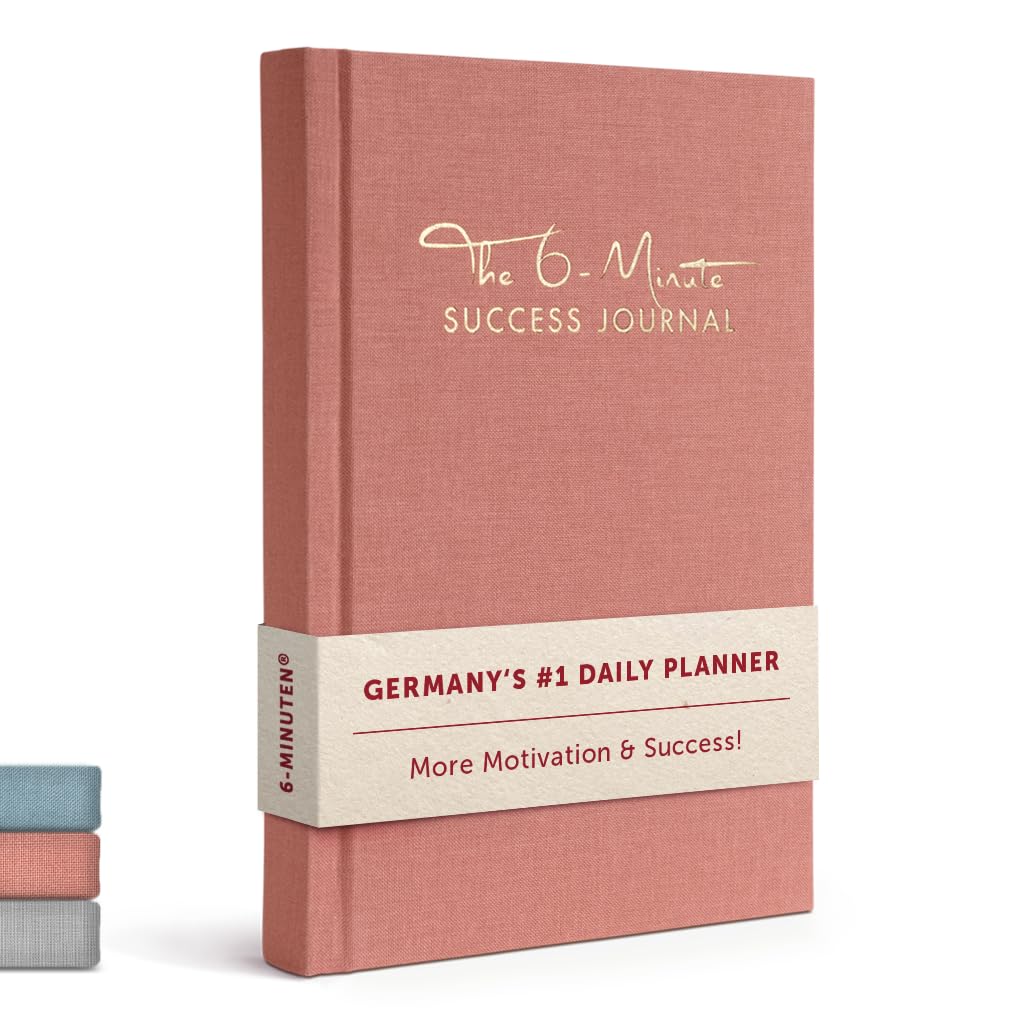 6-Minute Diary Success Journal - The #1 Manifestation Journal for more Motivation & Success - Undated Organizer Planer 2026 - More Focus & Mindfulness through Journaling