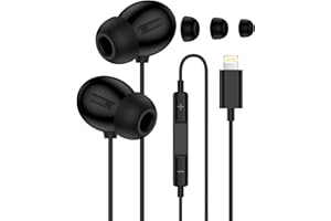 Wired Earphones for iPhone Headphones with Lightning Connector, [Apple MFi Certified] Wired Earbuds Lightning Noise Cancellin