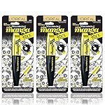 (3 Pack) L'Oreal Paris Voluminous Miss Manga Rock Mascara #387 Blackest Black