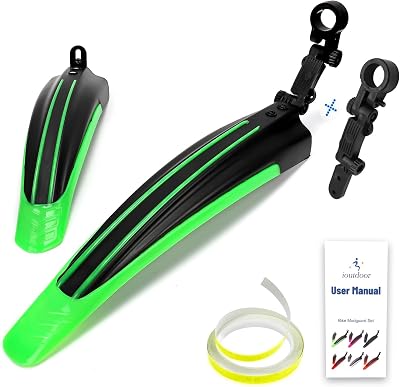 ioutdoor Bike Mudguard Set with 27ft Reflective Tape, Adjustable Front Rear