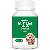 Amazon Basics Dog Hip &amp; Joint Daily Chewable Tablets, with Glucosamine, MSM, and Chondroitin, Duck Flavored, 90 Count (Previously Solimo)