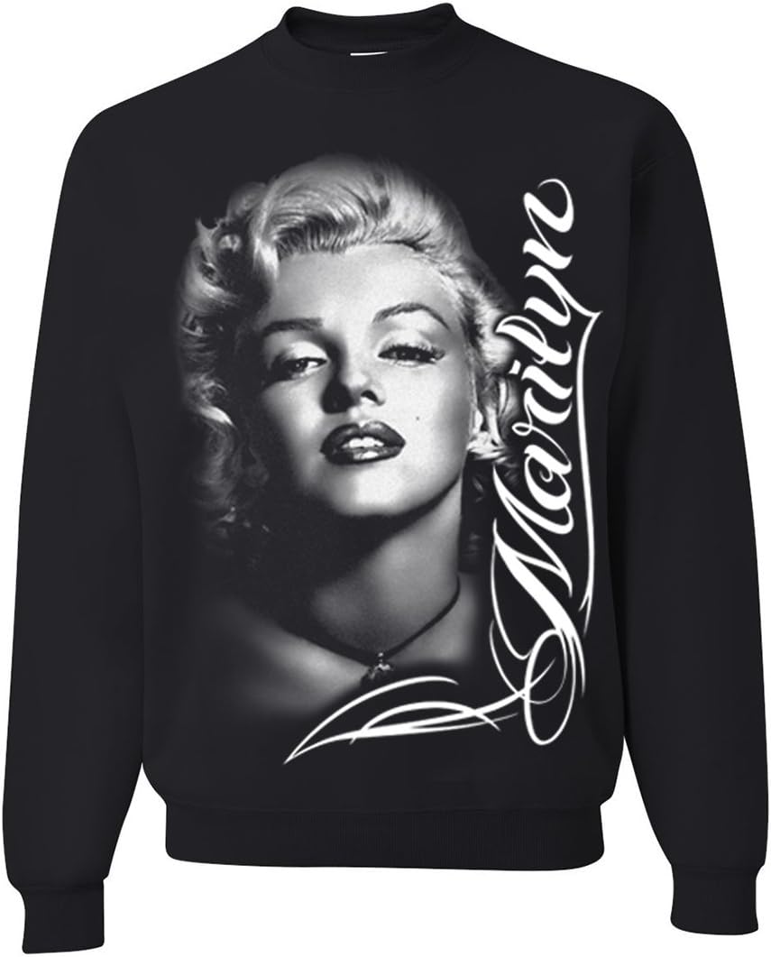Marilyn Monroe Portrait Signature Crewneck Sweatshirt