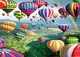 DIY 5D Diamond Painting Kit, Full Drill Rhinestone Embroidery Cross Stitch Hot Air Balloon Arts Craft for Canvas Wall Decor