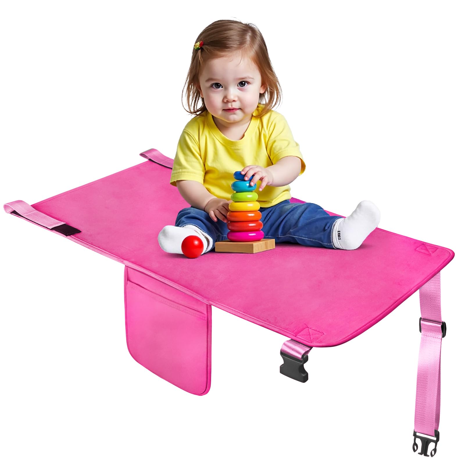 Photo 1 of COZYBONDER Toddler Airplane Bed, Kids Airplane Seat Extender Travel Bed, Kids Travel Essentials, Must Have for Toddlers, Portable Plane Foot Rest for Flights