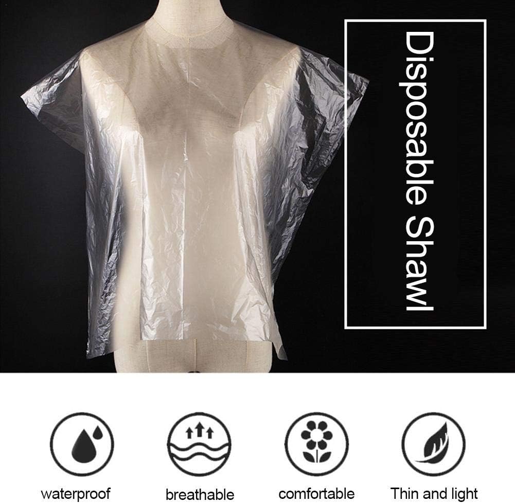 100PCS Disposable Hair Wash Hair Salon Bib Waterproof Shawl Barber Shop Hairdressing Tool