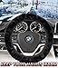 Steering Wheel Cover by CarCoo - Comfortable Stretch-On car steering wheel covers for men and women, black.