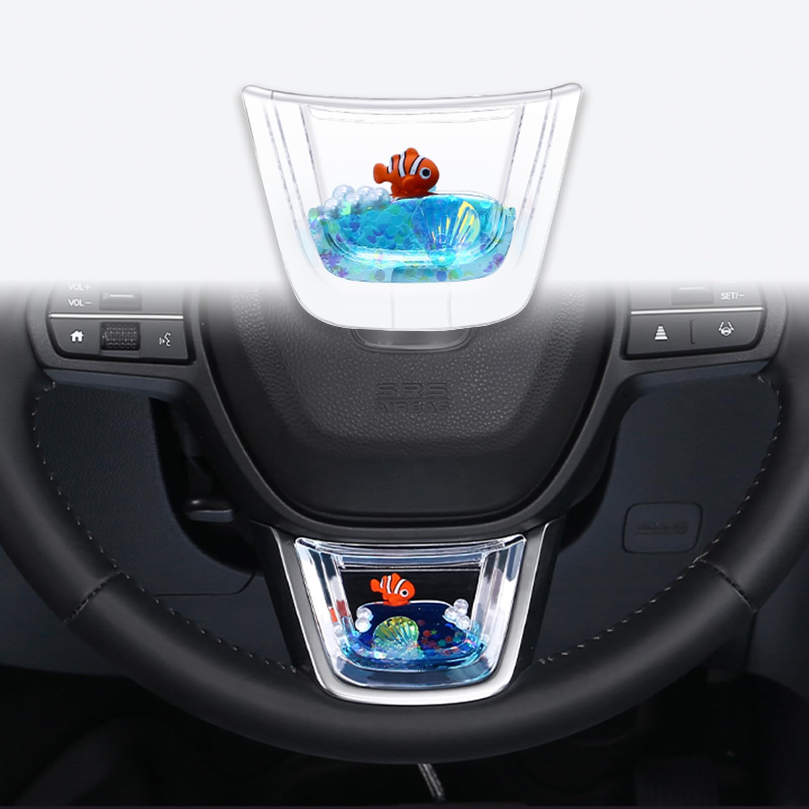 Photo 1 of KUSTSOSF for Honda CRV CR-V Accord Civic 11th Gen 2022-25 Steering Wheel Cover Trim Center Consoles U Type Frame Trim Interior Decoration Fit Sedan Hatchback LX EX EX-L Sport Touring(Blue Ocean)