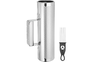 MECCANIXITY Stainless Steel Guiro Shaker Instrument 3" x 10" Latin Percussion Instrument with Scraper Musical Training Tool M