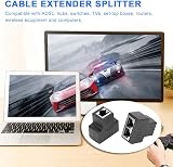 Asixxsix Ethernet Splitter Cable Extender 1-in 2-out LAN Connector for TV PC view 8