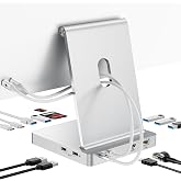 AGEEN 14-Port 10Gbps USB-C Hub for iMac 24 inch 2021/2023/2024 M1/M3/M4 | 5 USB-A &amp; 2 USB-C 3.2 Ports, 2 USB-A 2.0 Ports, 4K@60Hz HDMI, 1Gbps Ethernet, SD/TF, M.2 NVME 8TB SSD Enclosure, DC/5V Input