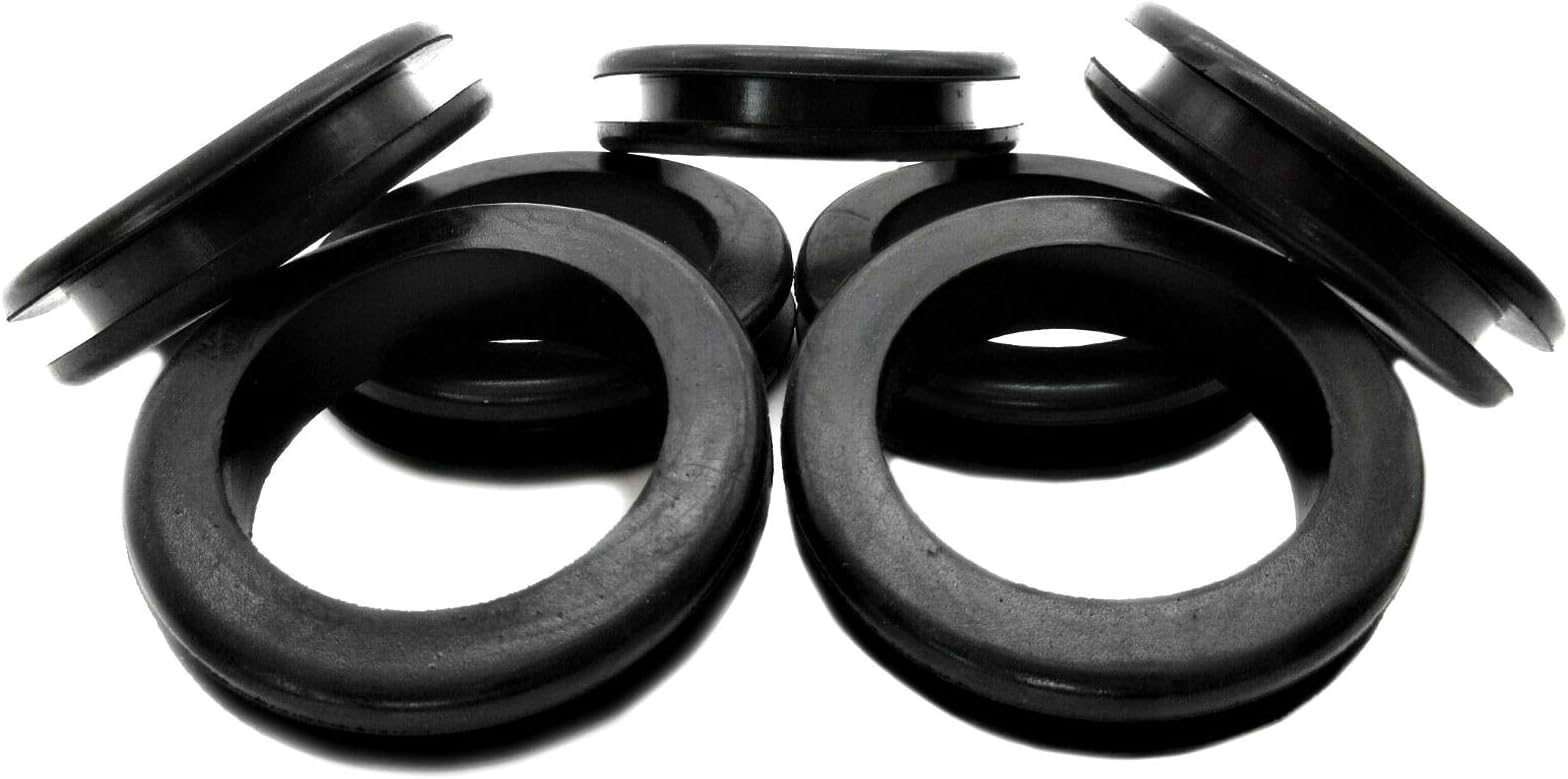 Rubber Grommets for 50mm Panel Hole - 44mm ID x 60mm OD, Fits 6mm Thick Materials - SBR Rubber Grommet Metric Black Rubber Grommet Round Rubber Grommet (4)