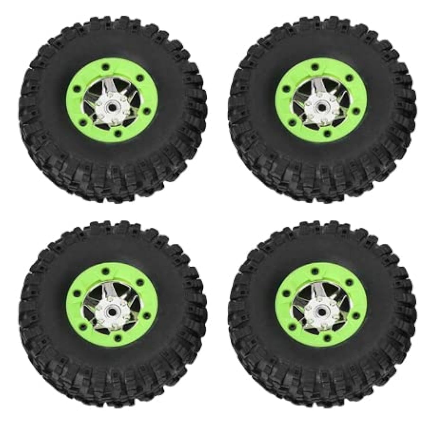 Photo 1 of 1/12 RC Car Tires, RC Car Wheels Remote Control Tire Model Spar Parts for Wltoys 12428 1423 (2 Pcs Left + 2 Pcs Right)