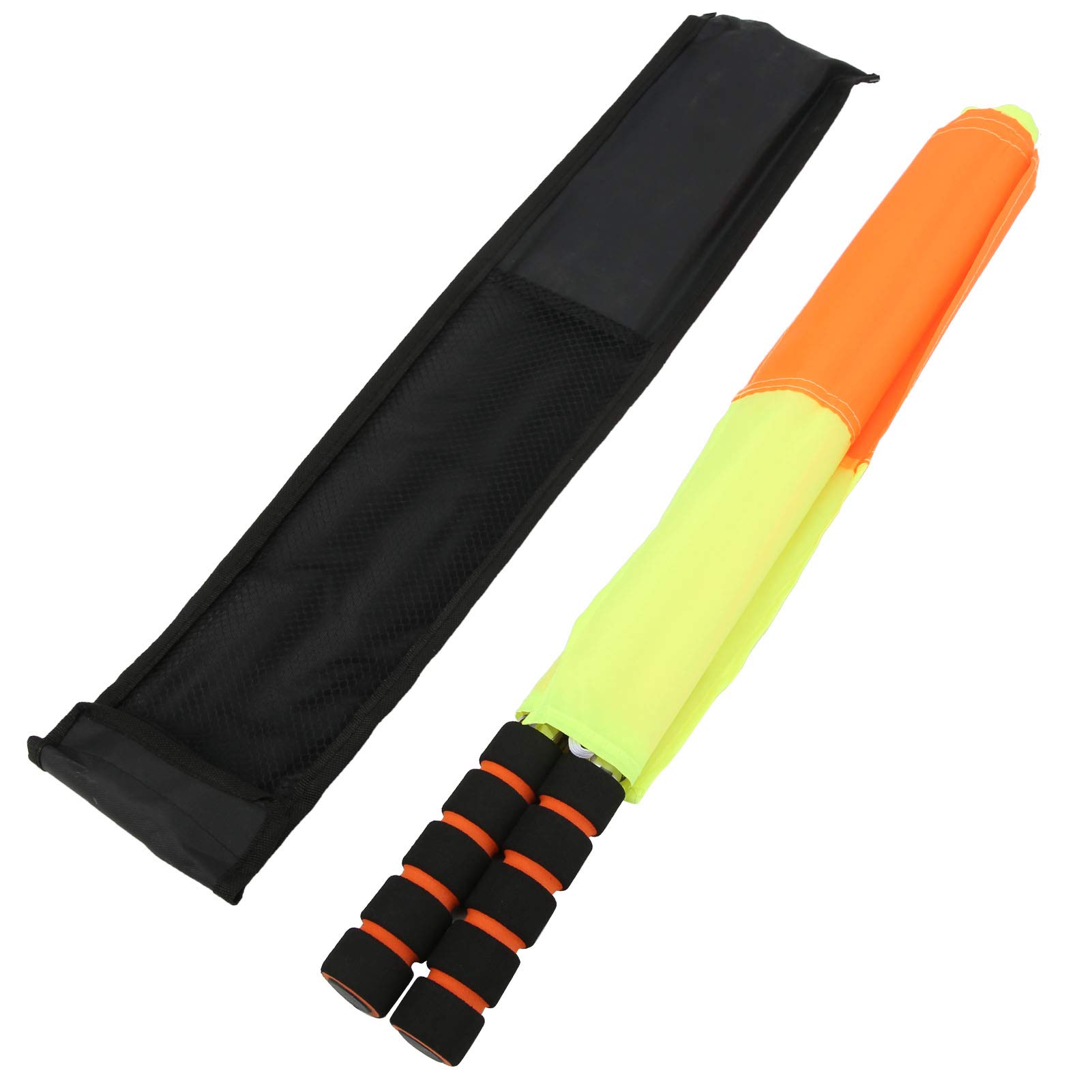 SUNGOOYUE Referee Flags, 2Pcs Linesman Hand Flags with Storage Bag for Soccer Football Training