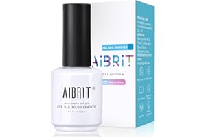 AIBRIT Gel Nail Polish Remover, 1pack 0.5 fl oz./15ml,Gel Polish Remover 2-5 Minutes Easily & Quickly Removes Gel Polish