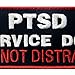 Service Dog Patch Vests/Harnesses PTSD Do Not Distract Applique Embroidered Fastener Hook & Loop Emblem