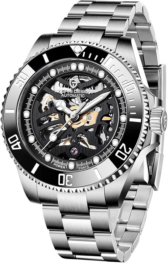 Pagani Design Men's Skeleton Automatic Watches, 80h Power