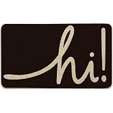 Artoid Mode Black Hi Doormat, Home Decor Low-Profile Switch Rug Welcome Door Mat Floor Mat for Front Door Indoor Outdoor 17x29 Inch