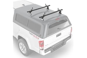 AA-Racks Model ADX32-C Aluminum 2 Bar (60") Universal Drilling Truck Camper Roof Rack with Ladder Stopper Sandy Black