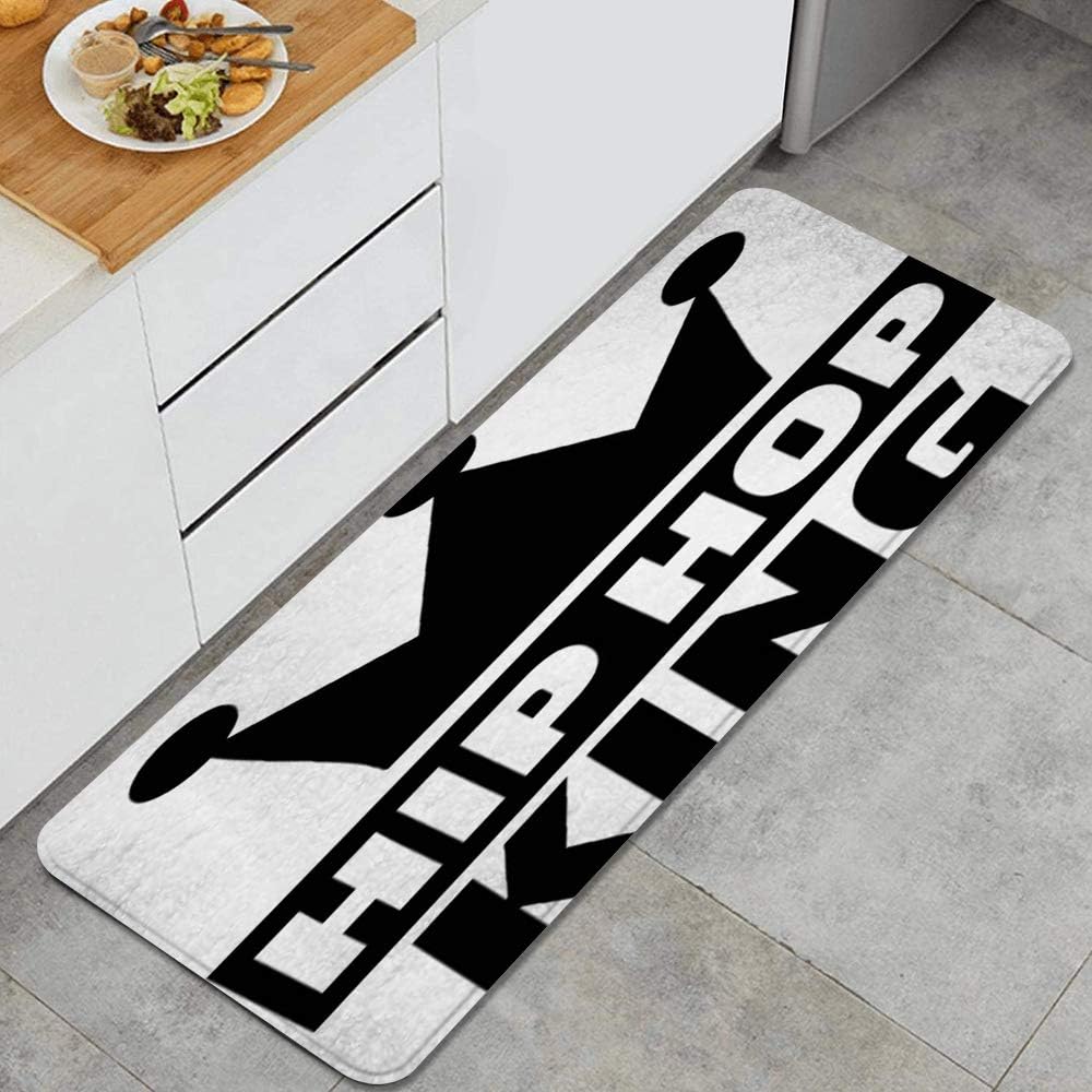 VINISATH Kitchen Floor Rug Hiphop with Dancer Hip Isolated Hop King