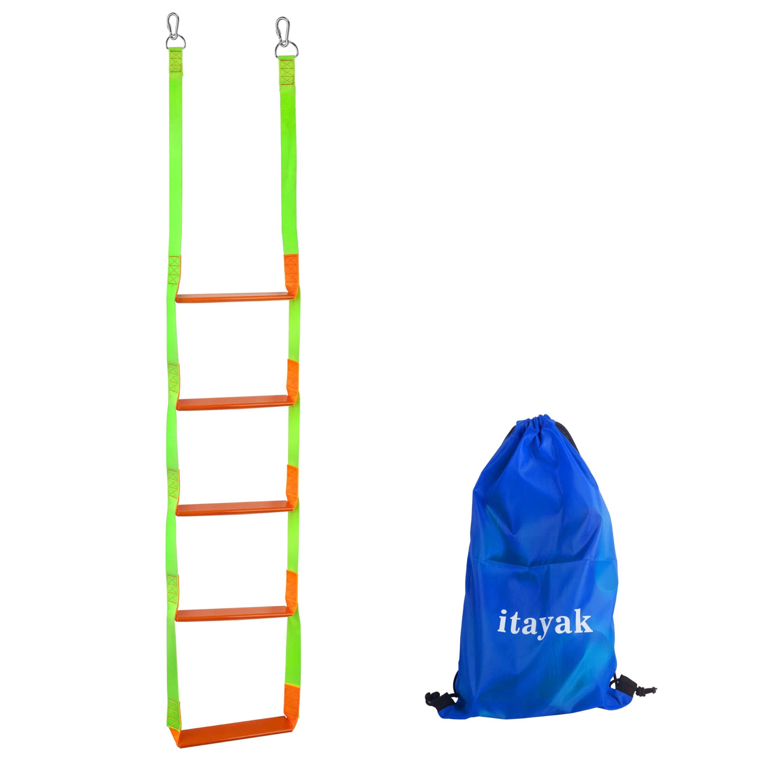 Photo 1 of Boat Rope Ladder, 5 Step Heavy Duty Climbing Boat Ladder for Inflatable Boats, Fishing Boats, Sailboats, Kayaks, Tree Houses, and Outdoor Activities (5 Step)