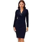 Adrianna Papell Womens Jersey Tuxedo Dress