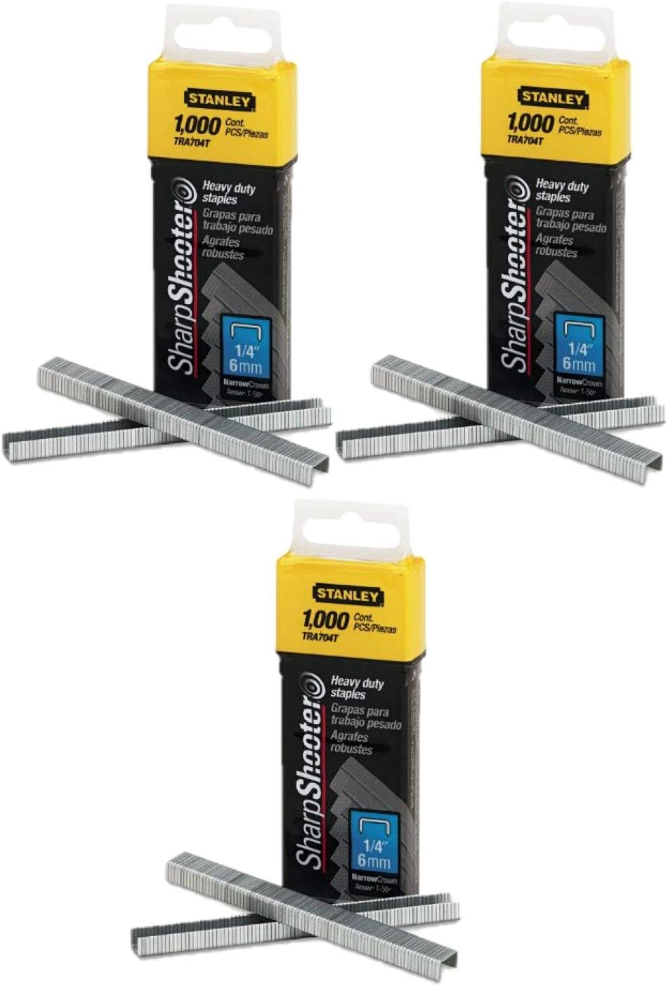 Stanley TRA704T 1/4-Inch Heavy Duty Staples, Pack of 1000