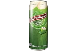 Taste Nirvana Real Premium 16.2 Ounce Cans, Coconut Water, 194.4 Fl Oz, (Pack of 12)