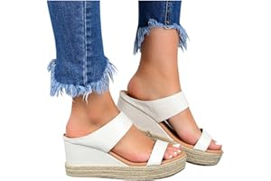 FABIURT Sandal Shoes Woman, Women Fashion Wedge Ankle Buckle Sandal Summer Ladies Sandals Open Toe Platform Shoes