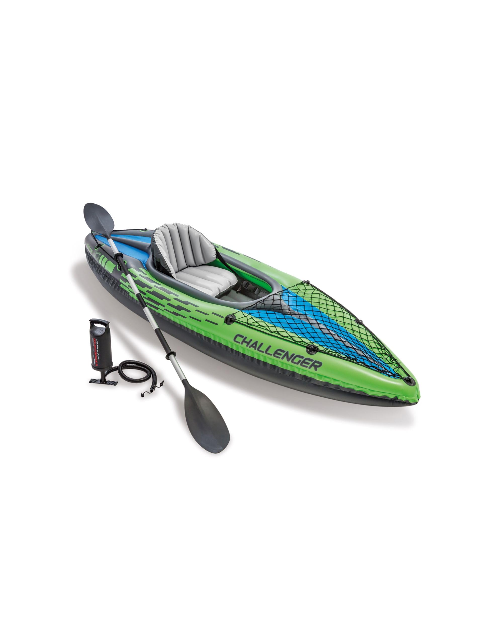 INTEX 68305EP Challenger K1 Inflatable Kayak Set Includes Deluxe 86in