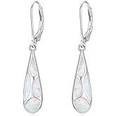 HPQQ Teardrop Earrings for Women Celtic Filigree Drop Earrings Sterling Silver Leverback Earrings Jewelry Christmas Gifts for Women Her