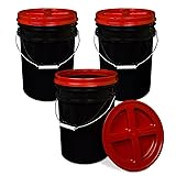 ePackageSupply 5 Gallon Black Bucket with Gamma