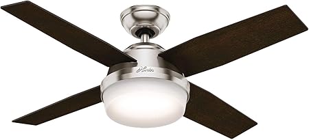Hunter Ceiling Fan Polished Chrome Dante 112 Cm With Light