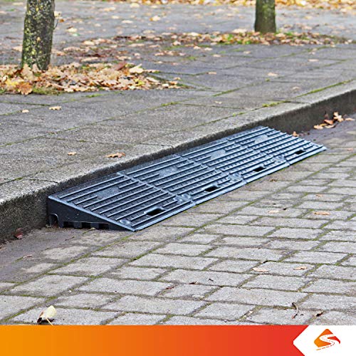 4″ Inch Driveway Curb Ramp, Heavy Duty Rubber Ramps Perfect for ...