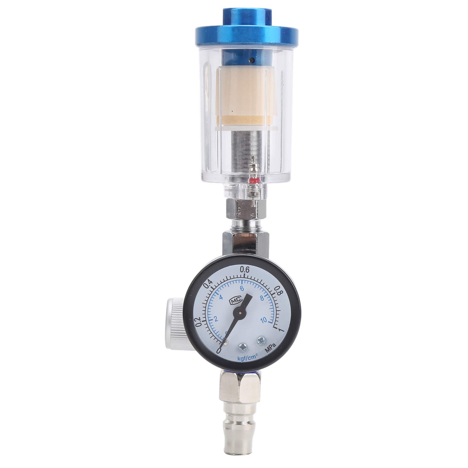 Aramox Spray Pneumatic Gun Mini Air Pressure Regulator + in-Line Oil Water Trap Filter Separator, Standard 1/4 Thread
