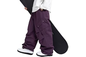 SNOWVERB Women Men Casual Ski Baggy Cargo Loose Fit Waterproof Snow Pants Fashion Streetwear Warm Snow Pants