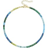 KELORIS PATH Beaded Necklaces for Women, Boho Colorful Natural Stone Bead Choker, Trendy Summer Handmade Jewelry Gifts