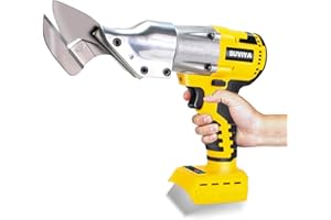 SUVIYA Cordless Sheet Metal Shear Compatible With Dewalt 20V MAX Battery, Brushless Electric Metal Scissors 133 Ft-Lbs Torque Cutting Thickness 18GA Metal/Iron 360 Degree Pivoting Head