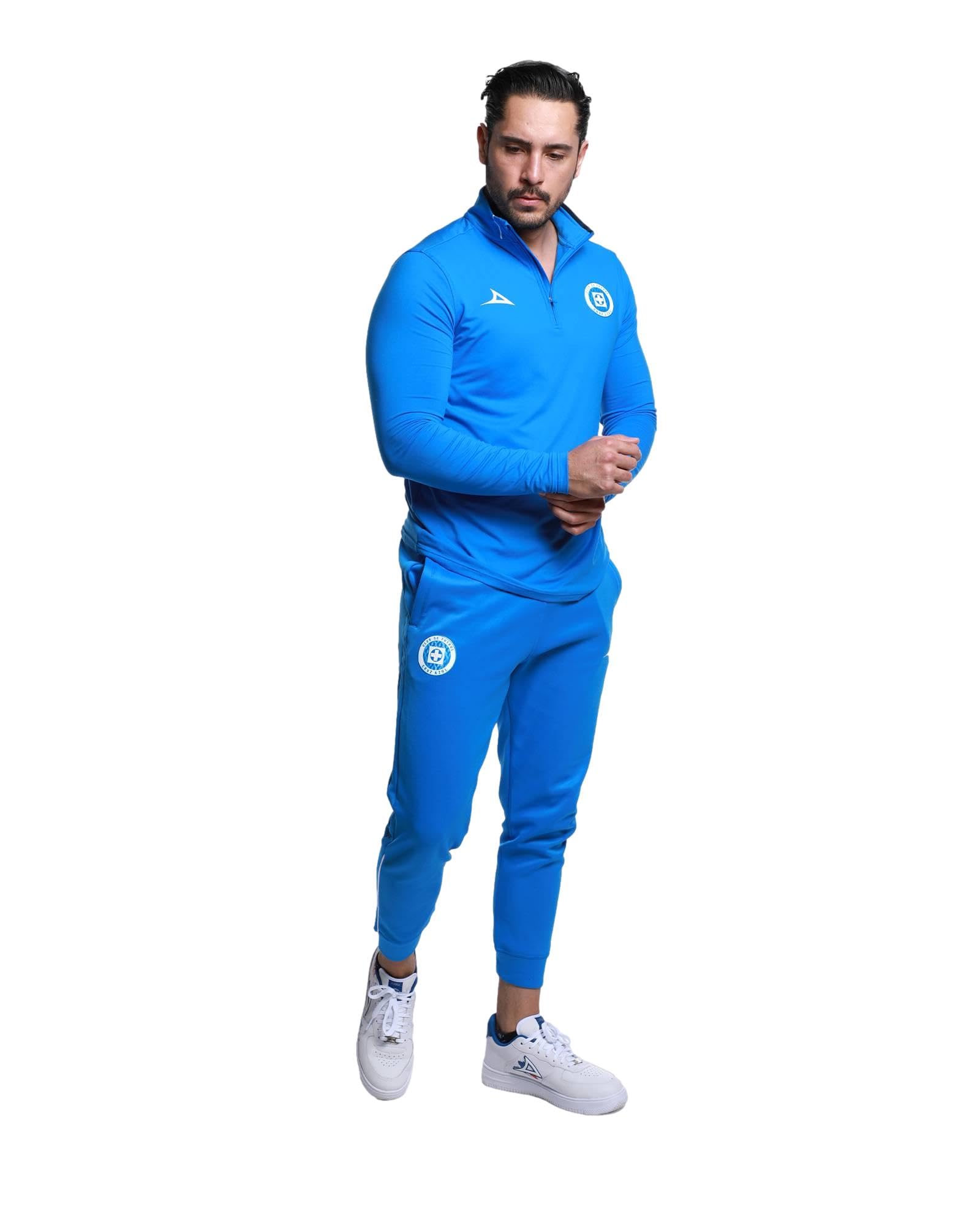 Photo 1 of Pirma Cruz Azul Pullover - Official Team Quarter Zip Jacket (US, Alpha, Medium, Regular, Regular, Blue)