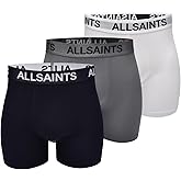AllSaints mens Standard 3pk-micro Modal Boxer Brief (Contour Pouch)