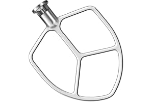 LETOMS Stainless Steel Paddle Attachment for Kitchenaid Stand Mixers 5QT Lift and 6QT, Flex Edge Beater Compatible with Kitch