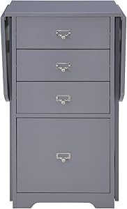 Southern Enterprises Jeannie Organizer and Craft Desk, Gray