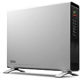 DeLonghi Convection Panel Heater, Full Room Quiet 1500W, portable electric heater is freestanding/easily wall mounted. Energy Saving, quick heat distribution, timer, white, HCX9115E